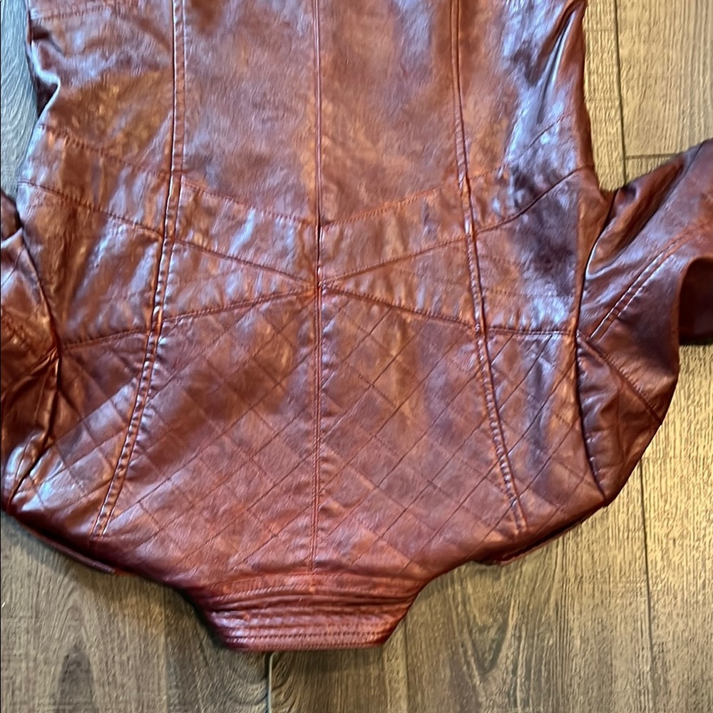 GUESS Women's Mahogany Leather Jacket - Picture 13 of 14